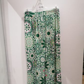 pantalon à motifs fluide  vert  35