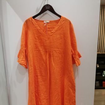 robe en lin  orange  60