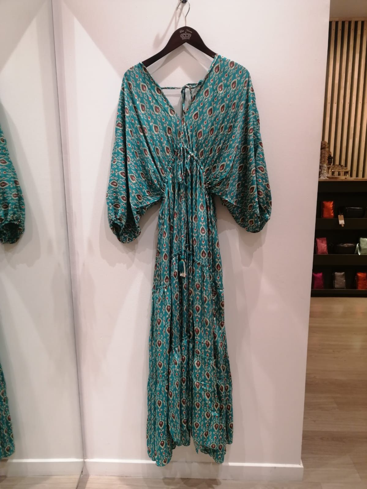 Robe longue bleu